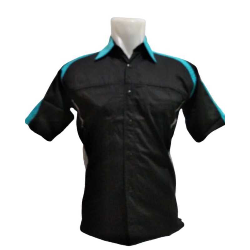 Baju Cowok Kombinasi / Baju Pria Lengan Pendek Kombinasi Kemeja Pria