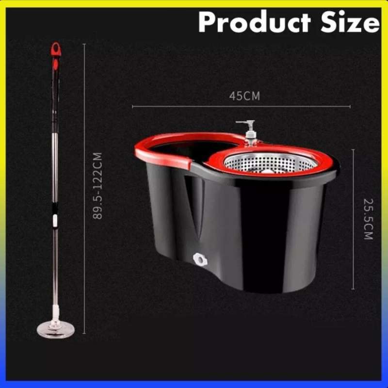 Jual Spin Mop Alat Pembersih Lantai Kain Pel Lantai Super Kpl - 00012