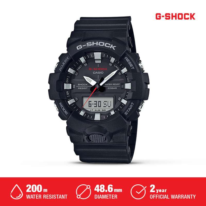 Jual Casio GShock Jam Tangan Digital Analog Pria GA8001ADR Black Ori