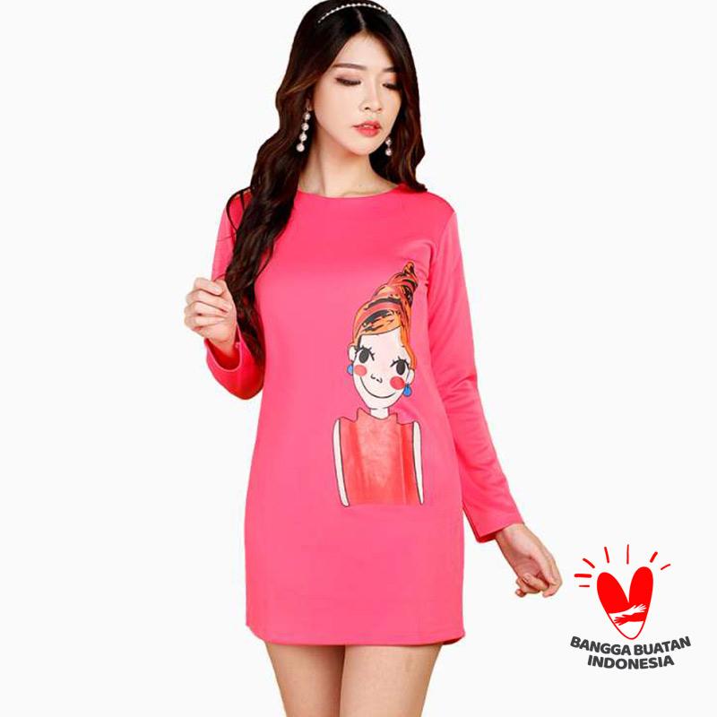 Promo Okechuku LISTYA Mini Dress Sexy Lengan Panjang Gaya Korea Salem