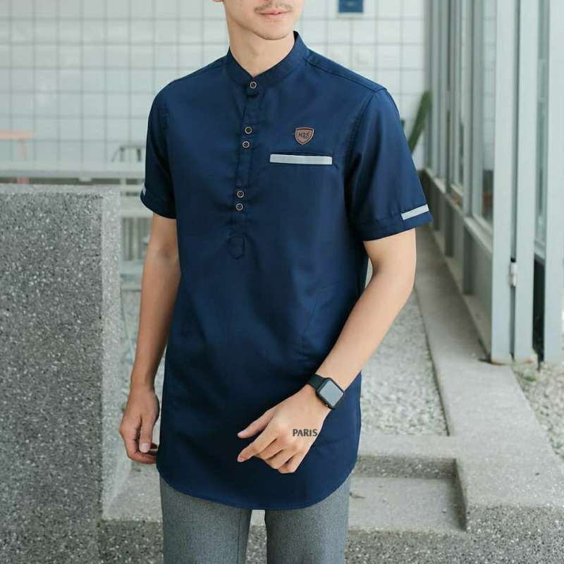 Jual Baju Koko Pria Lengan Pendek Bahan Kain Toyobo Size M L XL Online