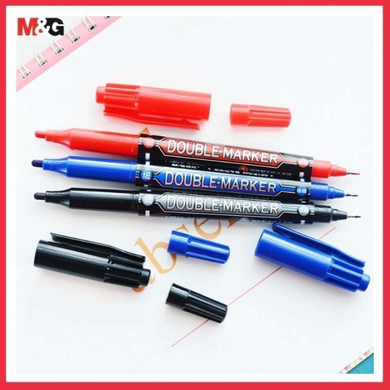 Jual DOUBLE SIDE PERMANENT MARKER 2,8 mm ( HARGA PER 12 PCS) di Seller