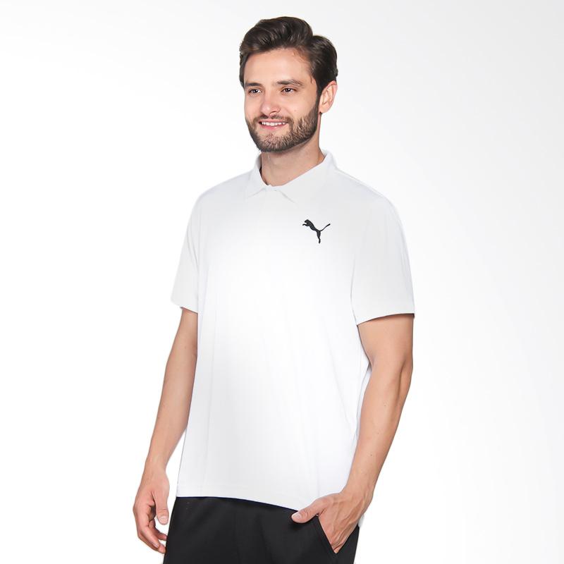 Jual Puma  Active Pique Polo Kaos  Olahraga Pria  White 