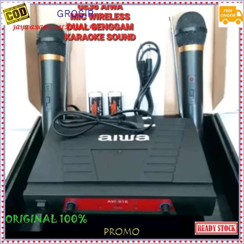 Promo Aiwa naiwa mic wireless system wireles sistem karaoke vokal vocal