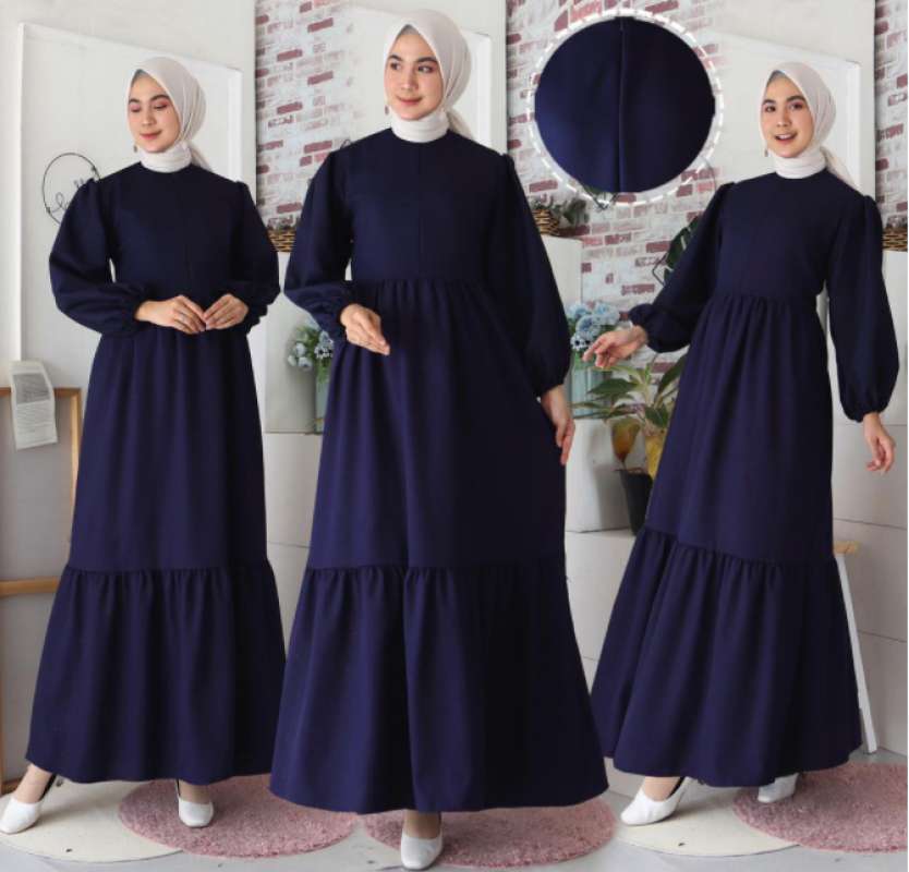 Model Baju Kondangan Lengan Balon Terbaru : Baju Gamis Brokat Pesta