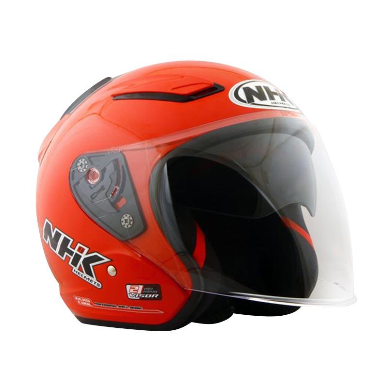 Jual NHK R1 Helm Half Face Solid Fire Red di Seller SIXBROTHER