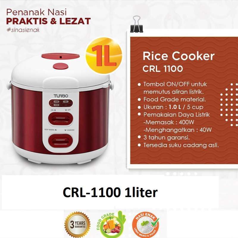 Jual rice cooker turbo crl1100 1 liter di Seller Mommy kitchen Mommy