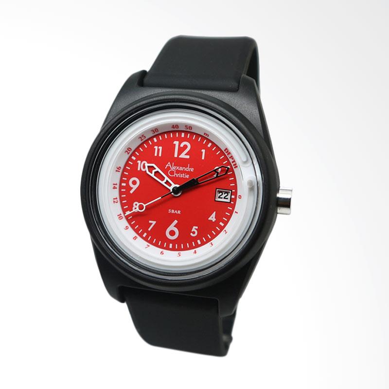 Jual Alexandre Christie Jam Tangan Pria - Black Red 6431 