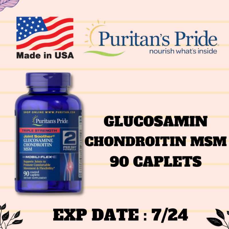 Jual Puritan Triple Strength Glucosamine Chondroitin MSM 90 Caplets di