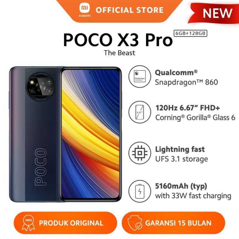 Jual Xiaomi Poco X3 Pro Smartphone [6GB/ 128GB] - Frost Blue di Seller