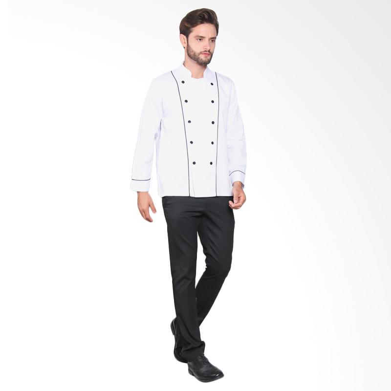 Jual Chef Series Basic Tangan Panjang Baju  Koki  Putih 