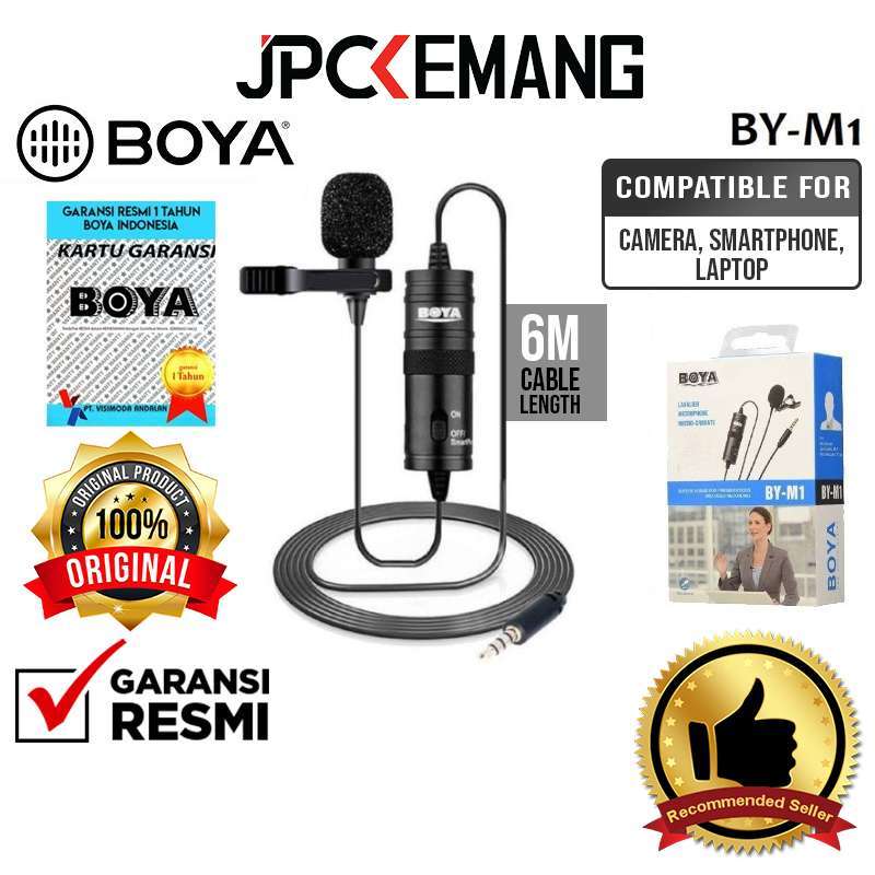 Promo JPC KEMANG Boya BYM1 ClipOn Microphone for Camera Smartphone