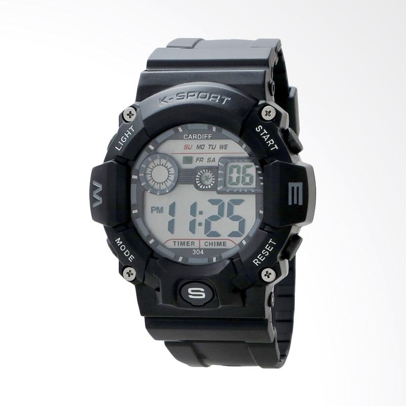 Jual CARDIFF Jam Tangan Pria - Black [LCD C 304] Online 