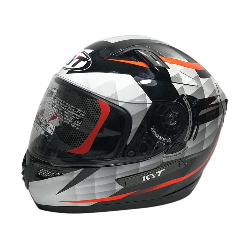Jual KYT K2 Rider Diamond Double Visor Helm Full Face Black White L