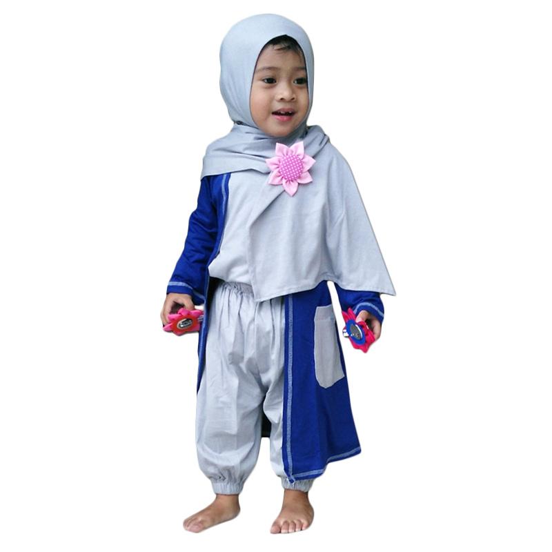 Jual Elbi Gisela Set Baju Muslim Anak Perempuan Biru 