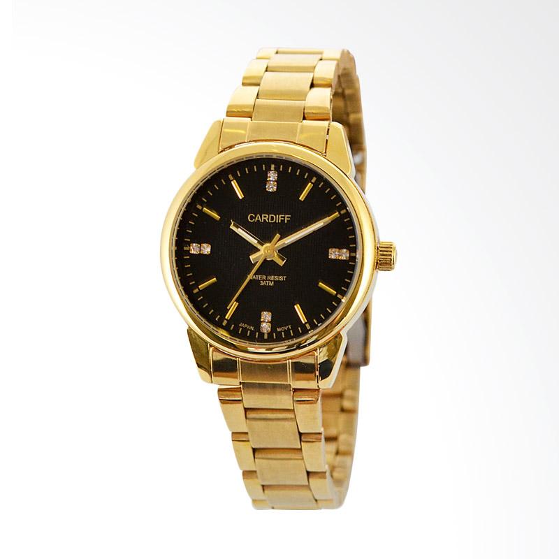 jual cardiff analog jam tangan pria gold black g7055 jual cardiff analog jam tangan pria gold black g7055