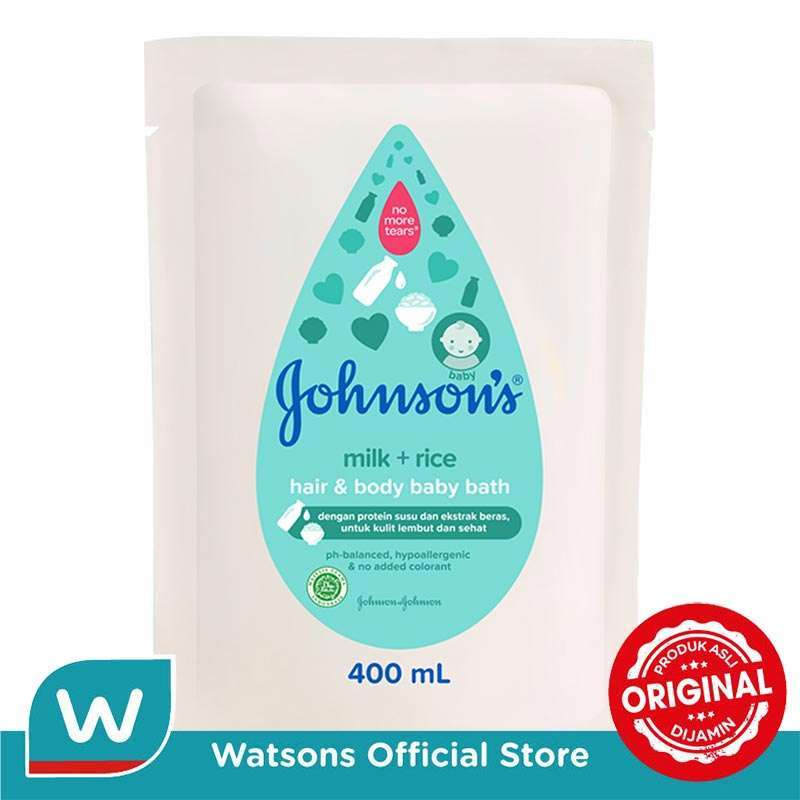 Jual Johnson's & Johnson's Baby Bath Milk + Rice Refill [400 mL] di