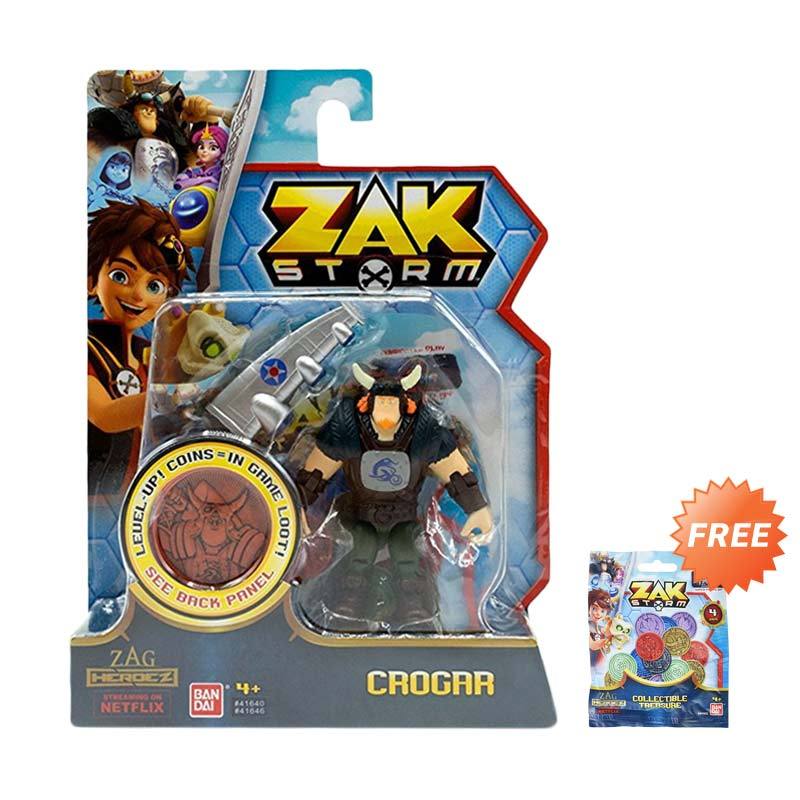 Zak Storm – Figurine Articulée Crogar 8 Cm – Collection Officielle – Avec Trésor Pour Jeu Mobile