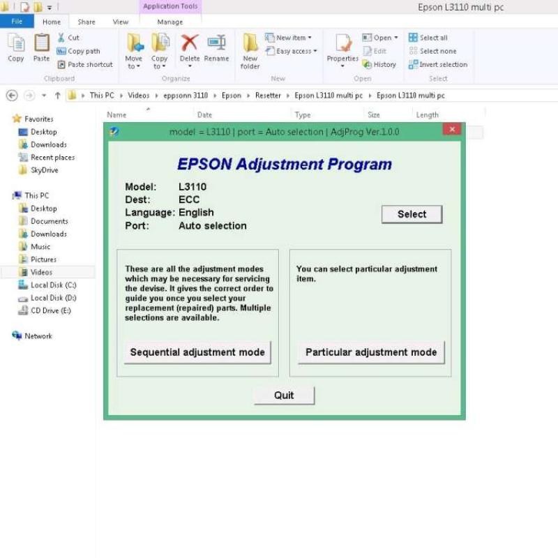 Jual Epson L3110 Resetter Counter Tool Software Di Seller Ditastore
