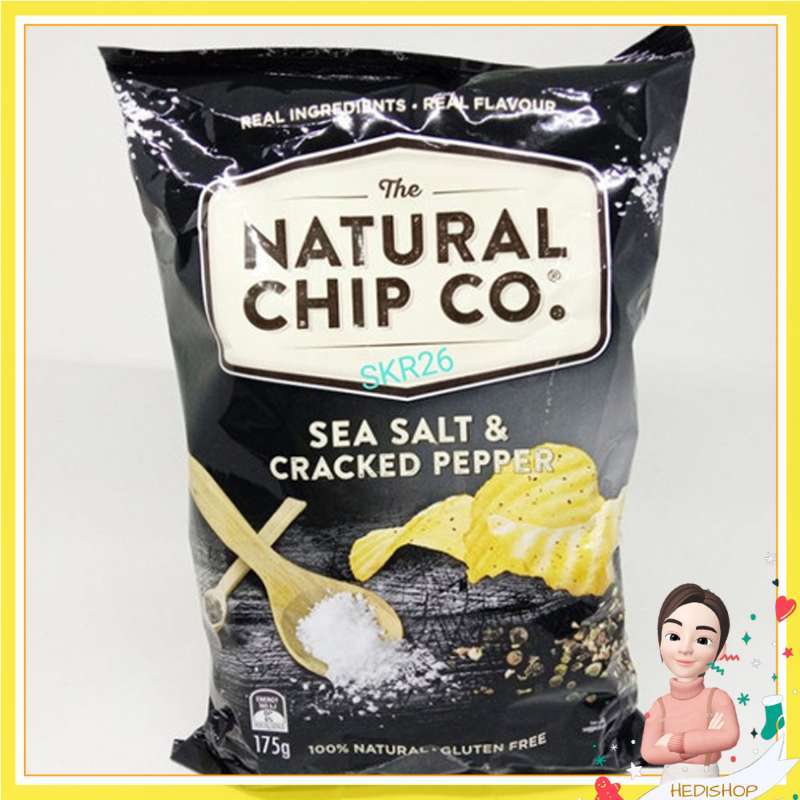Jual Natural Chips Co Sea Salt & Cracked Pepper (Hitam) Australian Chips di Seller MCTLab