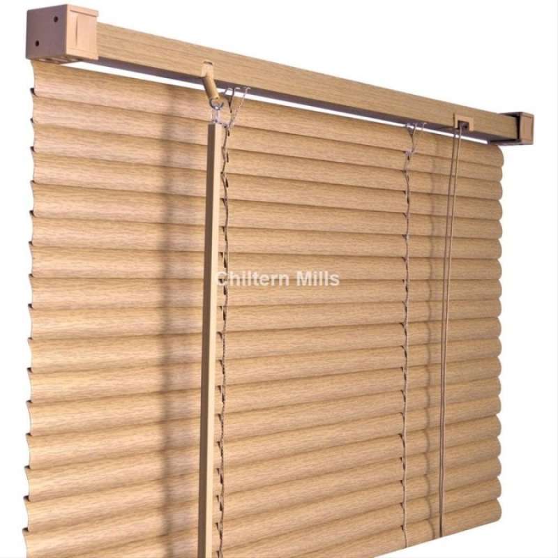 Jual Horizontal blind PVC / blind / brown wood 120X220CM di