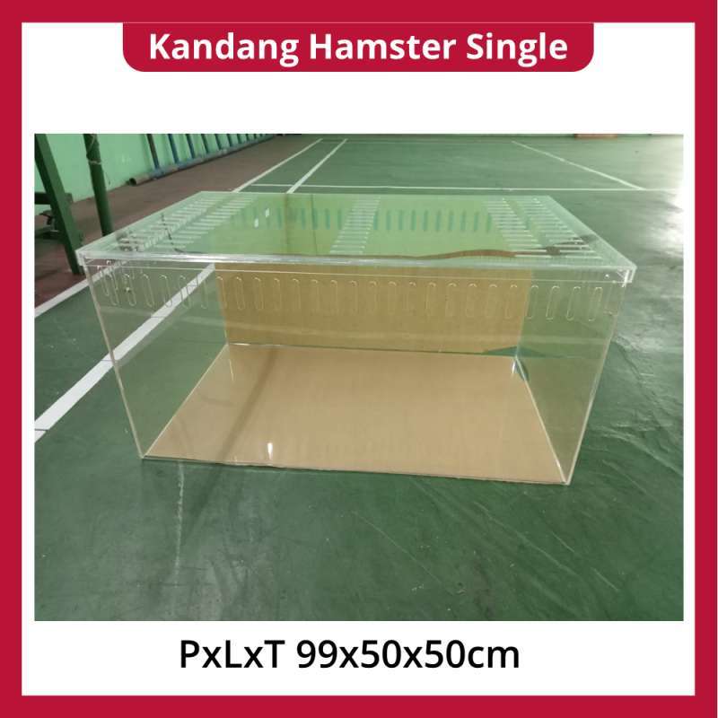 Kandang Hamster Full Akrilik 100×50×50 cm, Habitat & Kandang
