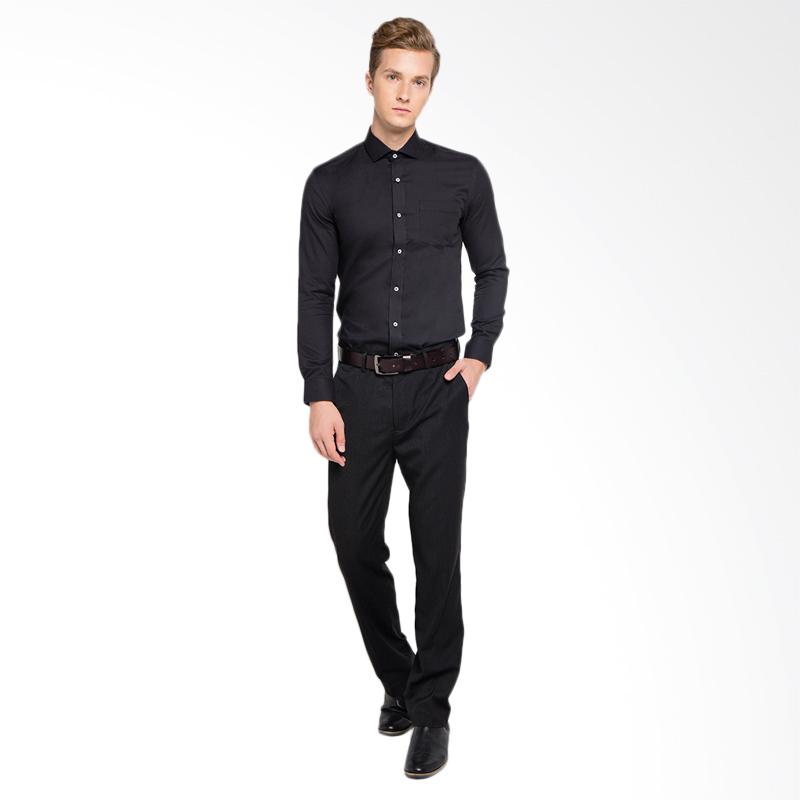 Jual The Executive Long Sleeve Shir   t Kemeja Pria - Black