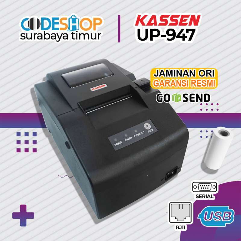 Jual PRINTER KASIR DOT MATRIX KASSEN UP947 USB ORIGINAL di Seller Toko