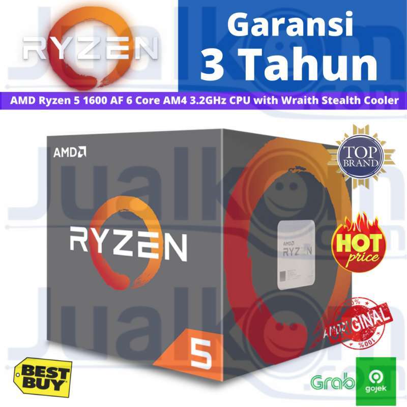 Jual Processor AMD RYZEN 5 1600AF AMD Ryzen 5 1600 AF 6 Core Socket AM4 ...