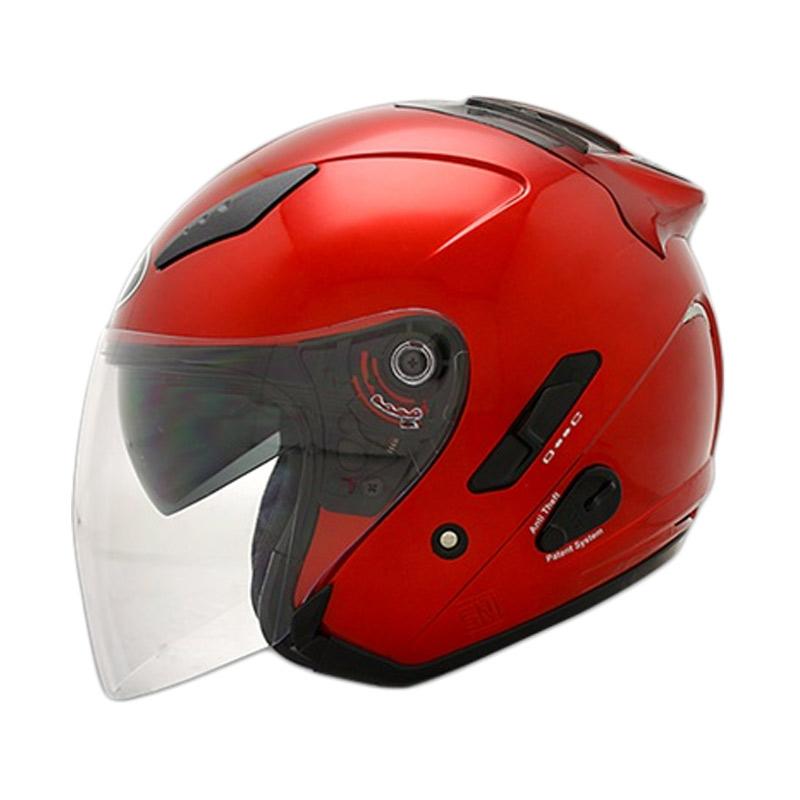 Jual KYT Galaxy Slide Solid Helm Half Face - Fire Red