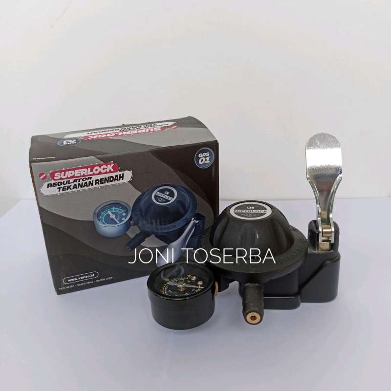Jual Regulator Gas LPG Superlock Tekanan Rendah GRS 01 Dengan Meteran