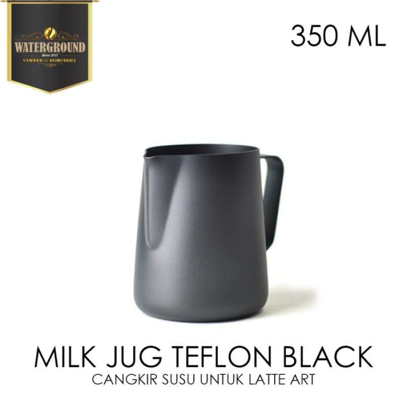 Jual BEST PROMO OTC MILK JUG BLACK TEFLON STAINLESS STEEL UNTUK LATTE