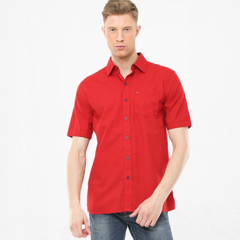 Jual LGS Full Corak Satu Warna Regular Fit Kemeja Casual