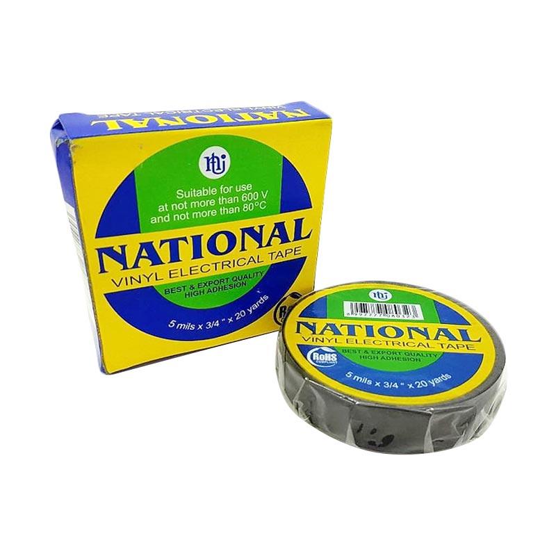 Jual National Vinyl Electrical Tape Isolasi Kabel Listrik Hitam di