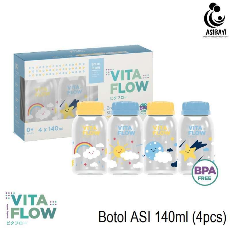 Promo VitaFlow 140ml Botol ASI Plastik Breastmilk Bottle Murah BPA Free Promo VitaFlow 140ml Botol ASI Plastik Breastmilk Bottle Murah BPA Free