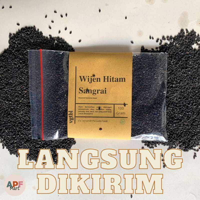 Jual Wijen Hitam Sangrai Black Sesame Seed Roasted Toast Taburan