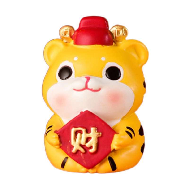 Promo Lucky Tiger Figurine 2022 Zodiac Tiger Statues for Car Mascot