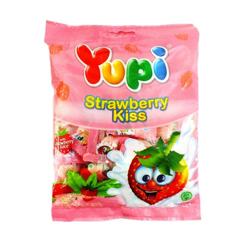 Jual Yupi Strawberry Kiss Jelly Permen [100 g] di Seller Swalayan Maju