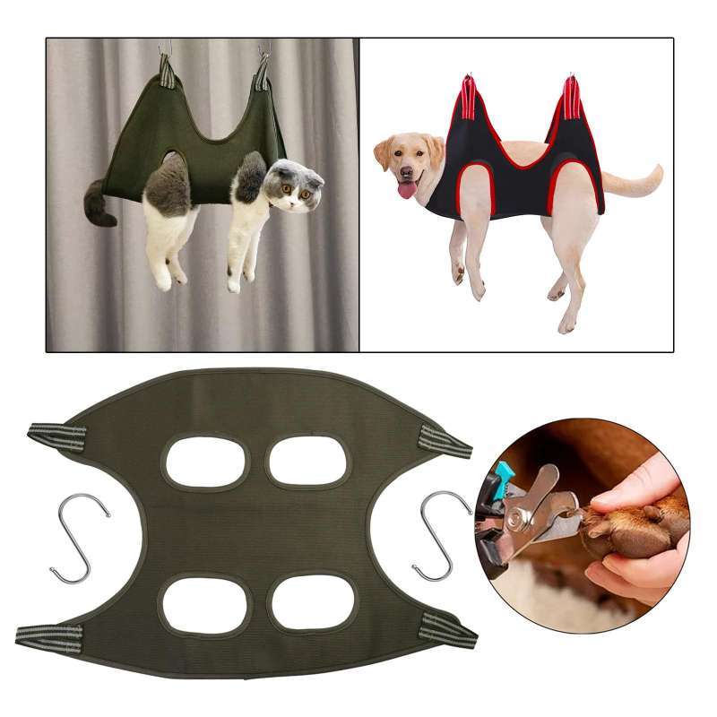Promo Pet Grooming Hammock Dog Holder for Nail Clipping Bathing Dark