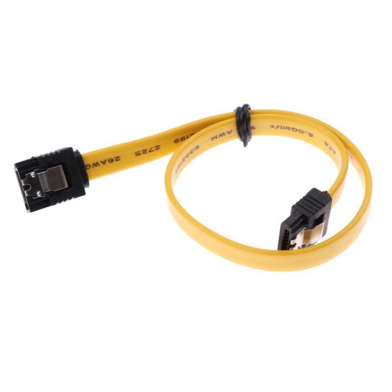 Jual 180° SATA Cable Serial ATA Data with Locking Latching 26AWG 11.8