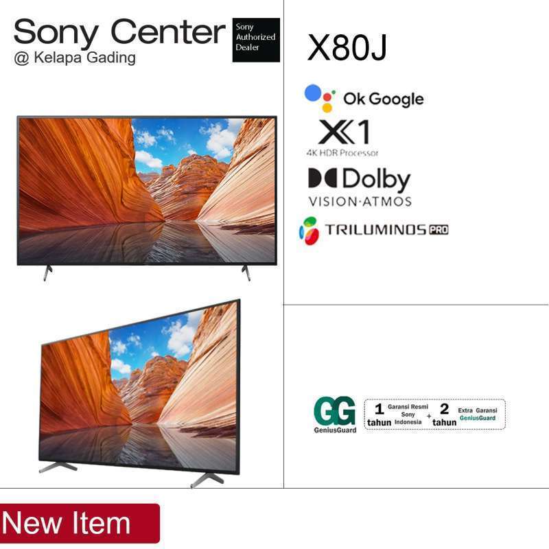 Jual SONY KD-55X80J / KD55X80J / KD 55X80J LED TV 55inch X80J Ultra HD ...
