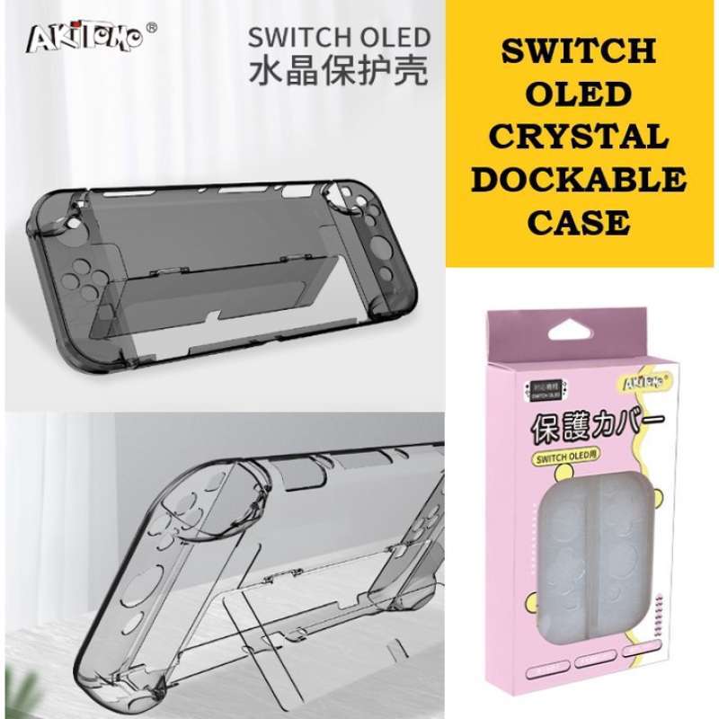 Jual Nintendo Switch Oled Crystal Clear case (Akitomo) MULTY COLOUR
