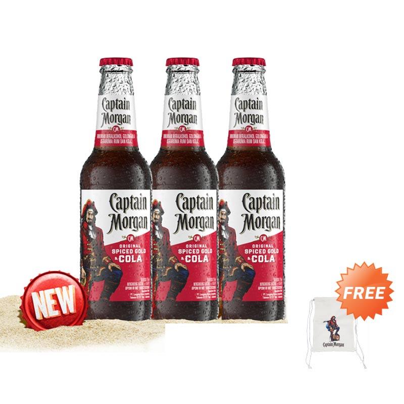 Jual Captain Morgan Cola Minuman Alkohol [3 Botol] + Free Tote Bag di ...