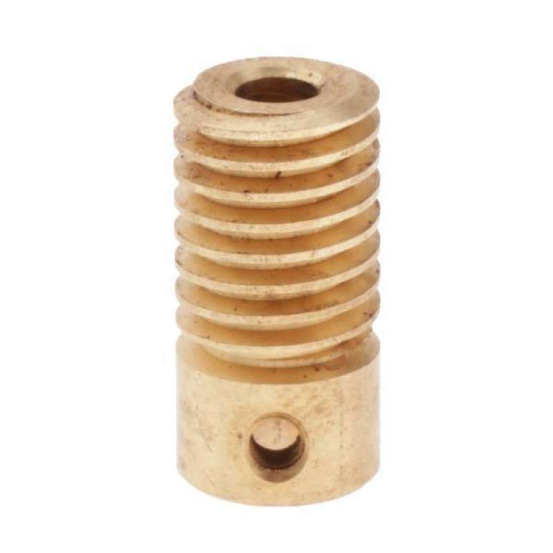 Jual 4xBrass Worm Gear Wheel Worm Gear Shaft Kits 0.5 Modulus Hole 4mm
