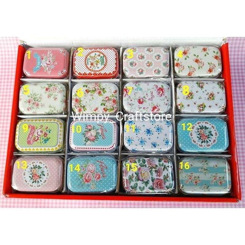 Jual Candy Tin Kotak Kaleng Motif Tempat Permen Tempat Aksesoris