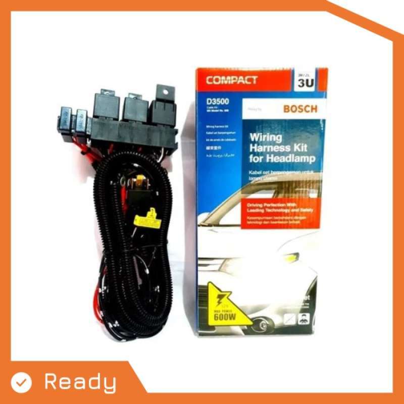 Jual KABEL RELAY SET BOSCH LAMPU DEPAN HEADLAMP H4 MOBIL 3 RELAY ORIGINAL di Seller