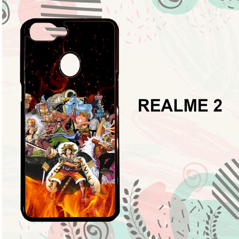 Jual Ca sing Realme 2 Custom Hardcase HP One Piece Mugiwara Crew