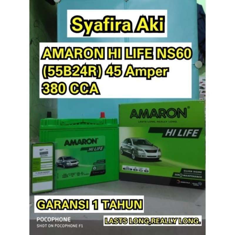 Jual Aki Mobil Toyota Rush NS60 / 46B24R Amaron Aki Kering di Seller