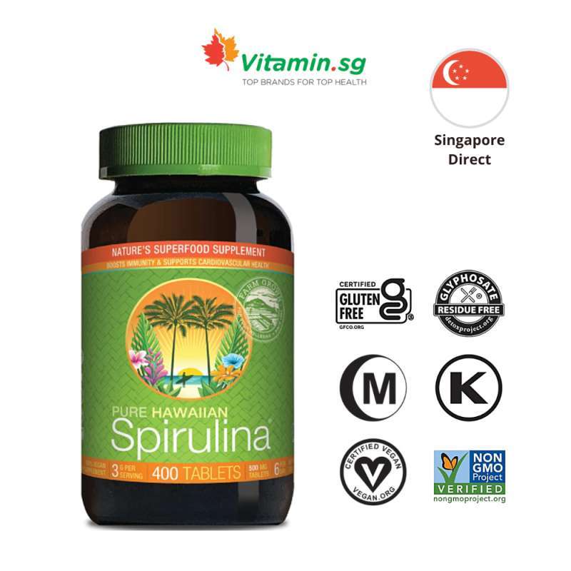 Jual Nutrex Hawaii Pure Hawaiian Spirulina 500mg, 400 tabs di Seller