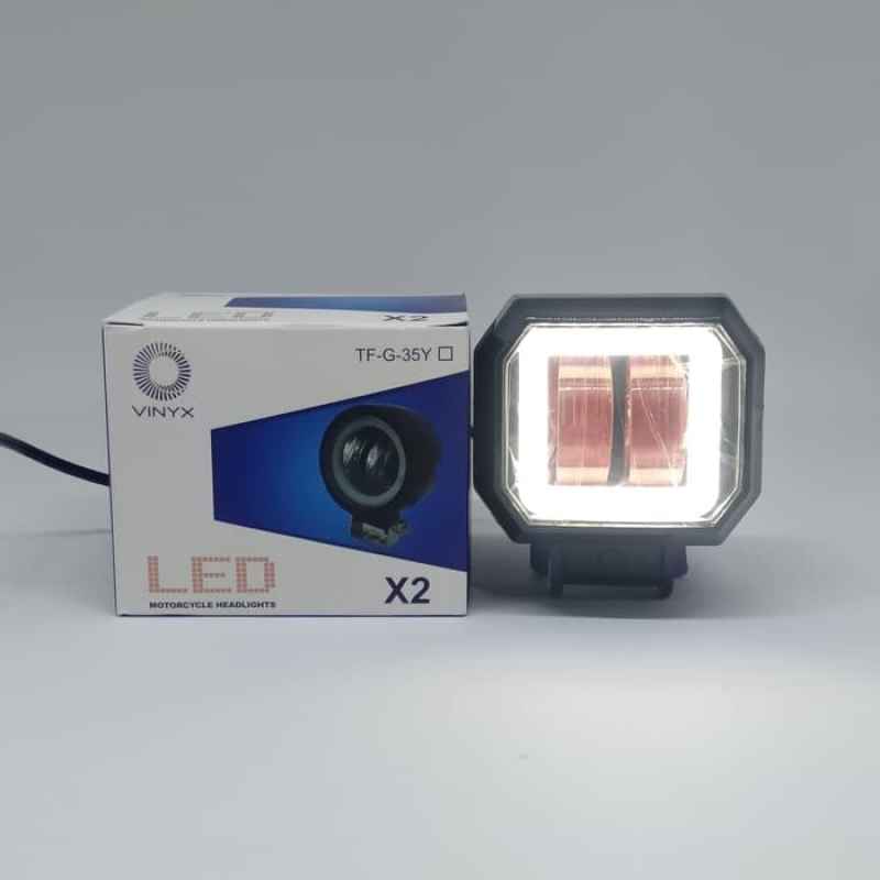 Jual VINYX Lampu LED Tembak Sorot X2 Kotak 4D Mobil Motor
